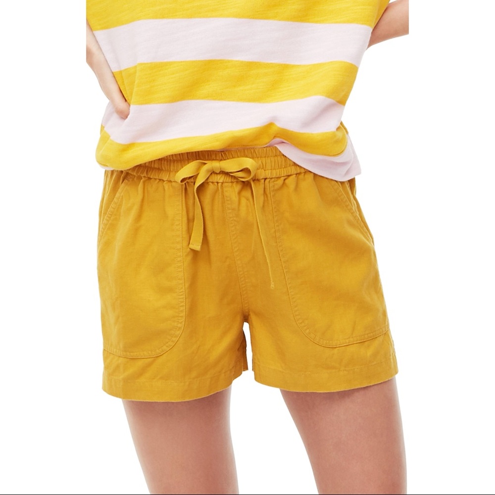J. Crew Seaside short in linen blend Bronzed ochre